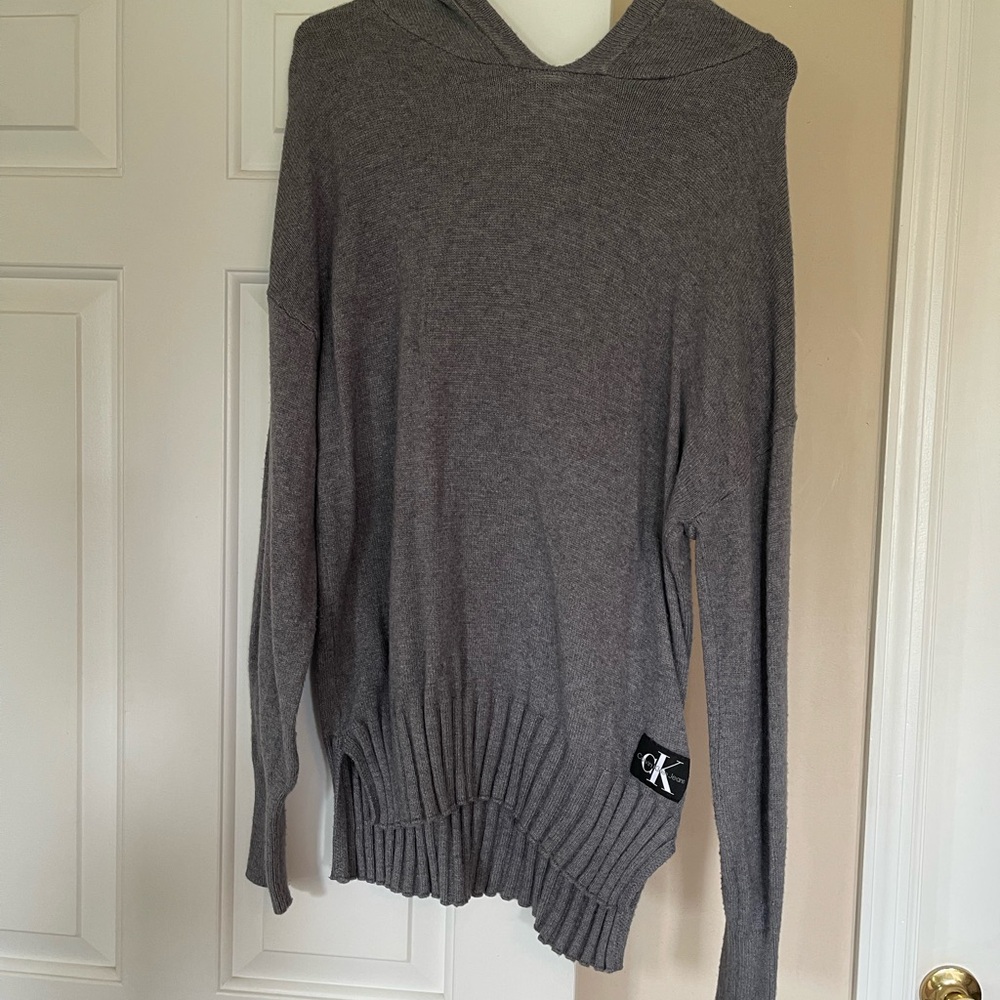 Calvin Klein Jeans Charcoal Knit Hoodie
